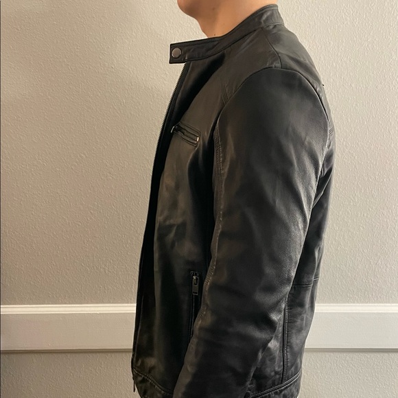 Selected Homme Leather Jacket - Picture 2 of 5